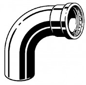 Profipress XL Curva a 90° MF, con SC-Contur, di rame, modello 2416.1XL Profipress XL Curva a 90° MF, con SC-Contur, di rame, modello 2416.1XL